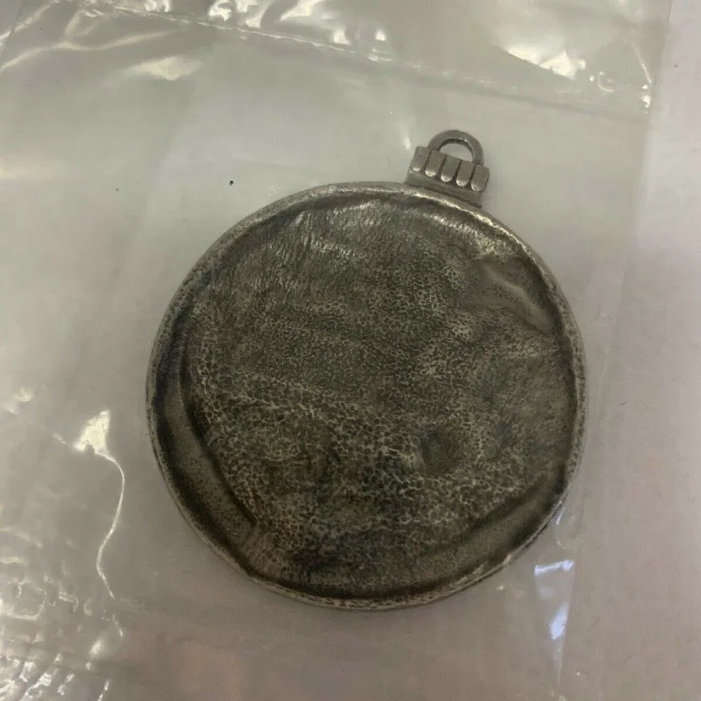 Seasons Greetings Pewter Christmas Ornaments